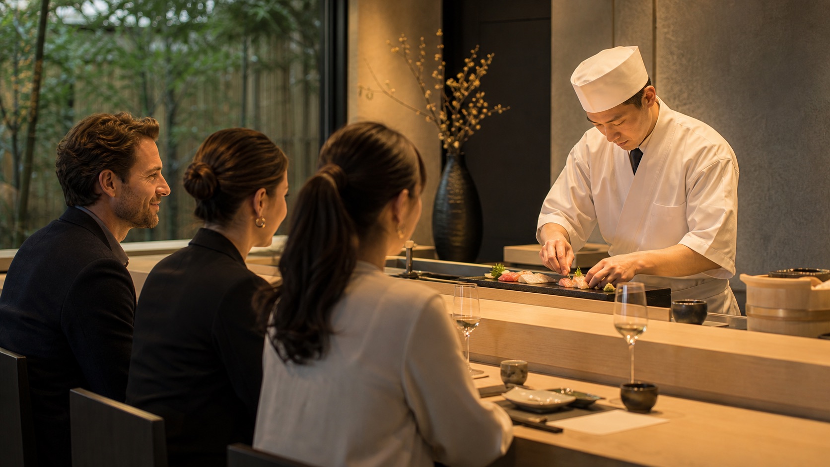 Japanese restaurant serving international guests